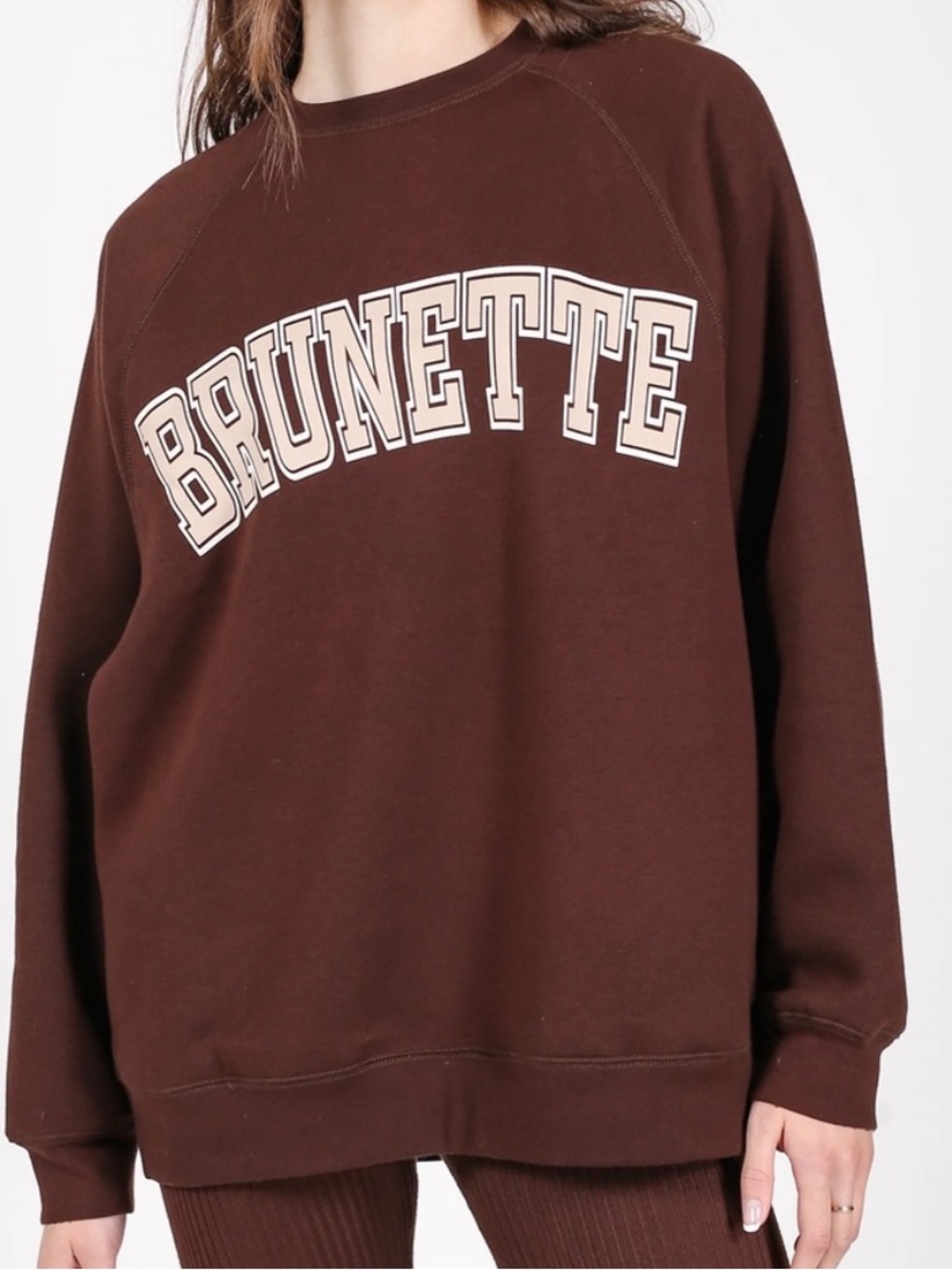 Brunette The Label The “brunette” Not Your Boyfriend’s Crew Neck Sweatshirt S/M